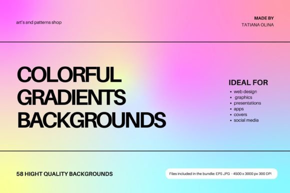 Download Colorful Gradient Backgrounds Bundle - Gradient background Collection