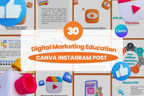 Download 3D Social Media Posts Digital Marketing - Social media posts Collection