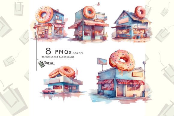 Download Watercolor Donut Bakery Clipart Bundle - Premium Bundle