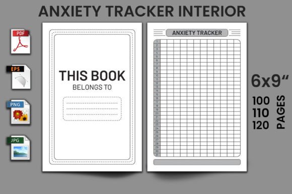 Download Anxiety Tracker  - KDP Interior - Anxiety tracker Collection