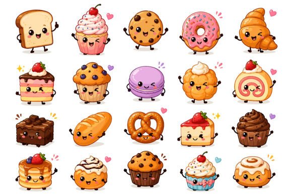 Download Cute Kawaii Bakery Clipart Bundle - Premium Resources