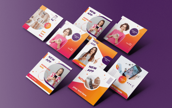 Download Social Media Posts Templates-App-031-22 - Social media posts Collection