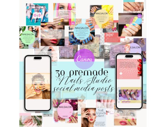 Download 30 Nail Art Studio Social Media Posts - Social media posts Collection