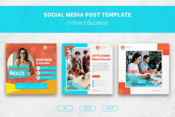 Download Online Education Social Media Posts - Social media posts Collection