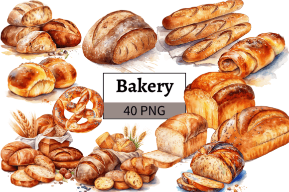 Download Watercolor Bakery Illustration Bundle - Premium Resources