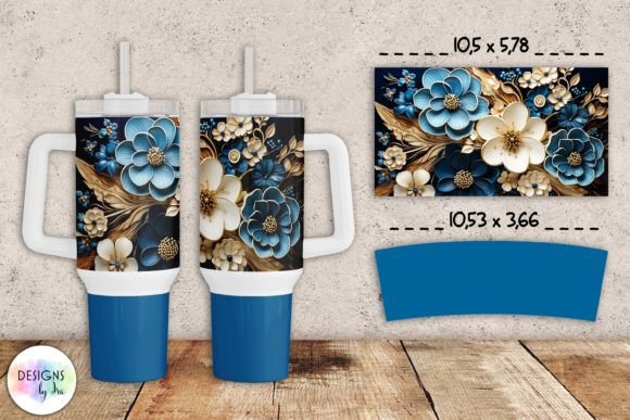 Download 3d Wooden Flowers Tumbler Wrap 40 Oz - 40 oz Collection